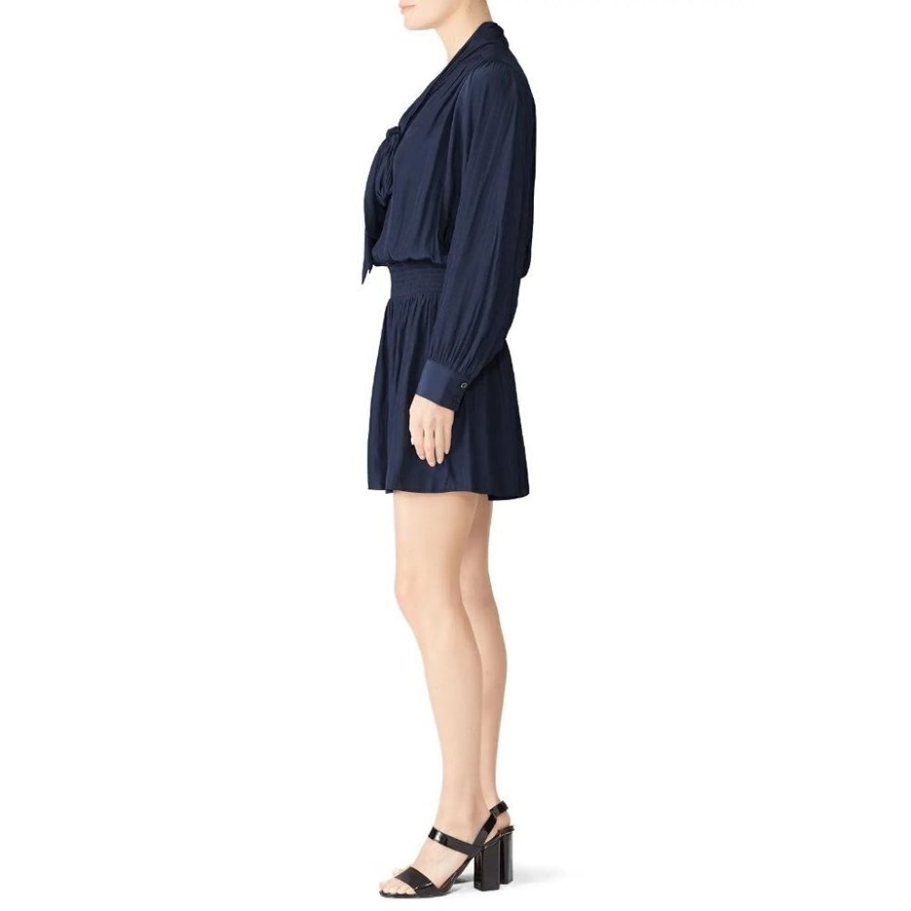 Ramy Brook Navy Winslow Tie Dress $445 - Picture 4 of 10